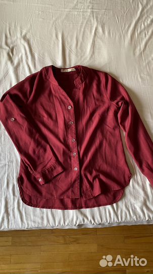 Рубашка цвет марсала