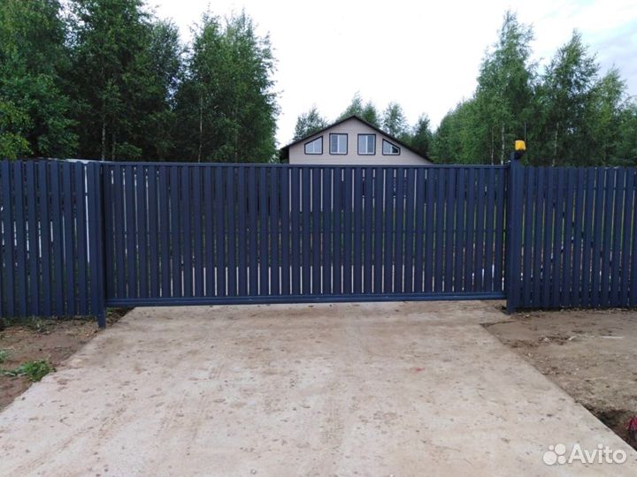 Откатные ворота с автоматикой
