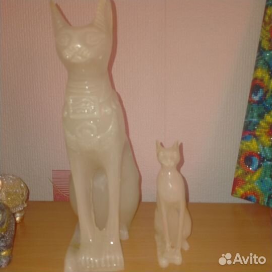 Статуэтка Кошка египетская фосфорная СССР