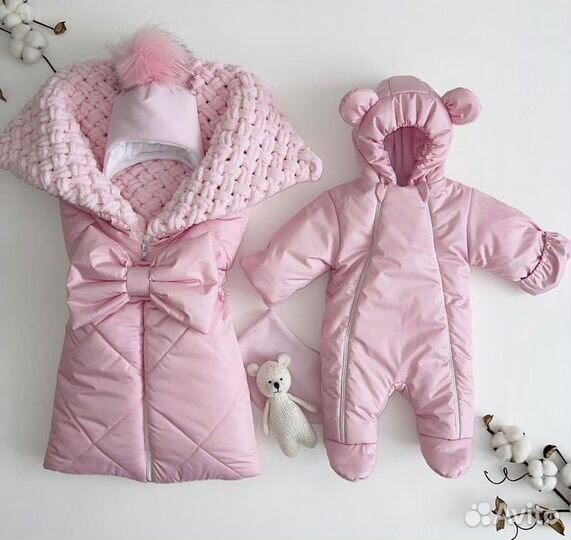 Комплект на выписку для девочки зима