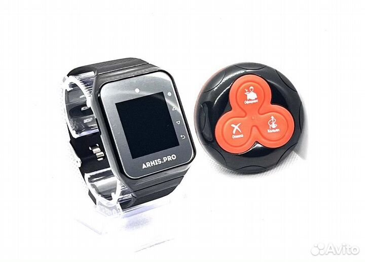 Кнопка вызова официанта с часами для кафе, баров