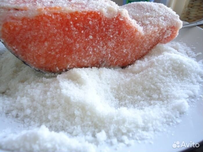 Соль крупного помола для засолки рыбы