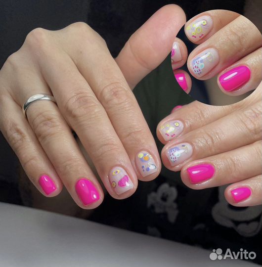 Маникюр и педикюр с покрытием гель лак