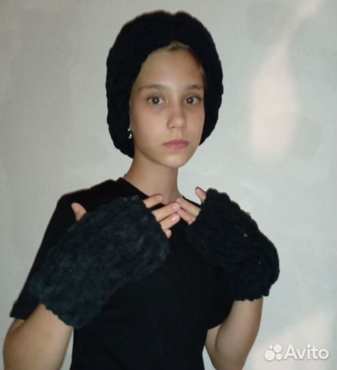 Митенки и повязка