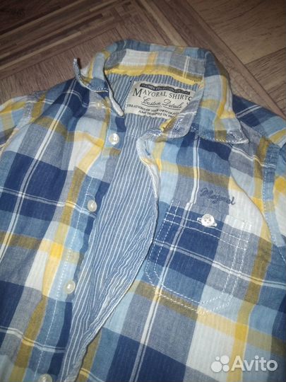 Рубашки в клетку Futurino (видео внутри) 104см