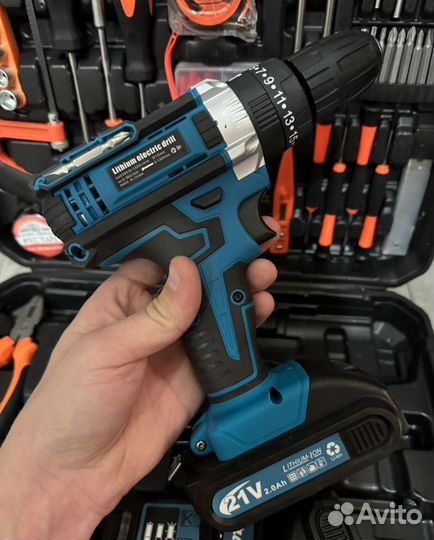 Шуруповерт makita 21v + набор инстурментов