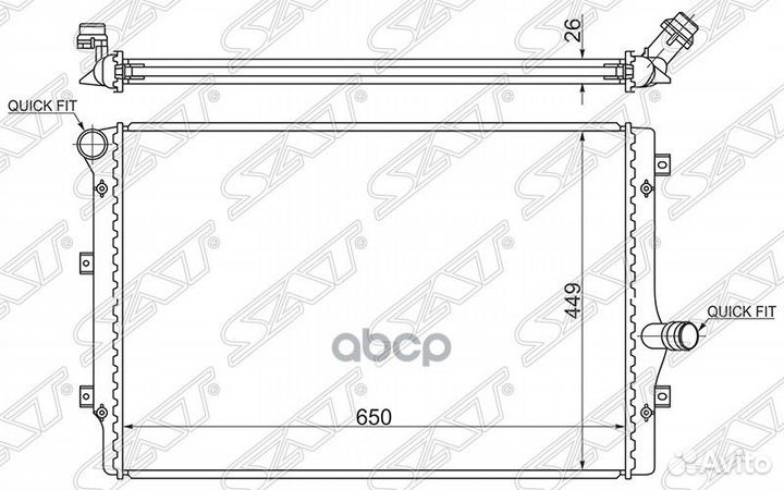 Радиатор Audi A3 03-13 / Skoda Octavia 04-13
