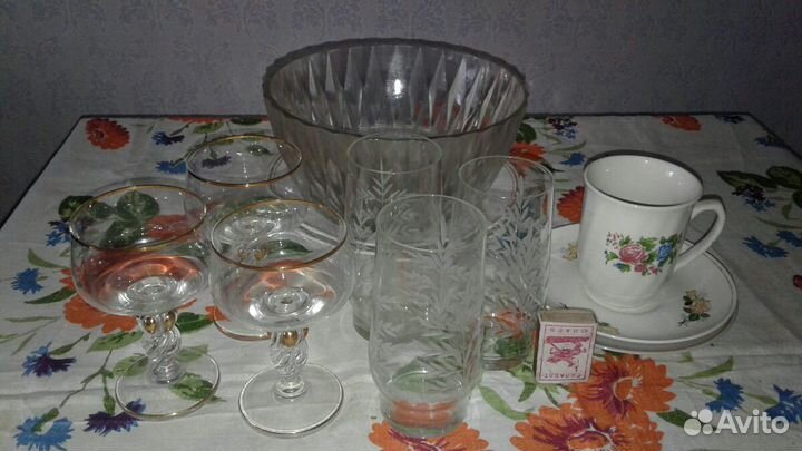 Посуда СССР и гдр:фужеры,бокалы,вазы,сервизы