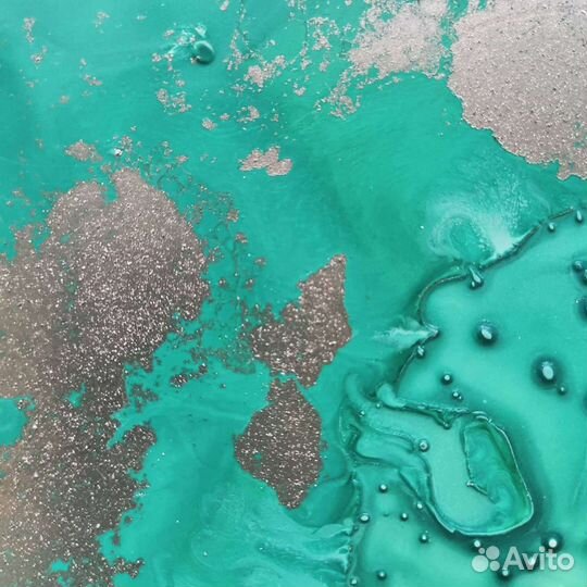 Абстрактная картина в технике Жидкий акрил Морская