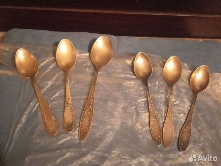 Чайные ложки,мельхиор,пламя,дубовый лист поштучно