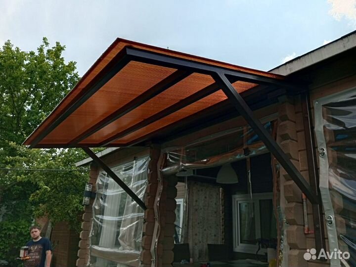 Монтаж террас, навесов, крылечки,монтаж планкена