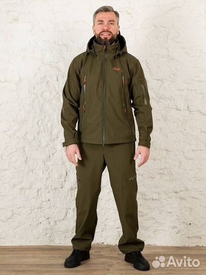 Демисезонный костюм 105 софтшелл олива Вожак