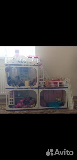 Кукольный домик для барби с мебелью