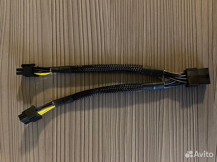 Переходник 8 pin на 2x8 (6+2) pin в оплетке