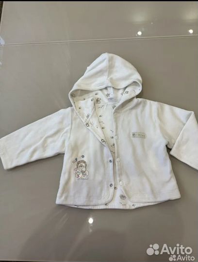 Шапочка 54 и теплая курточка 9-12мес мальчик
