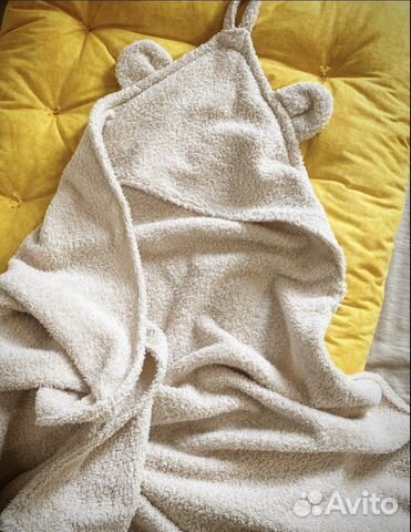 Мохровое полотенце с уголком