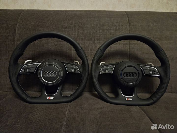 Руль audi скос S красная подсветка