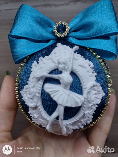 Елочные игрушки из бархата ручной работы