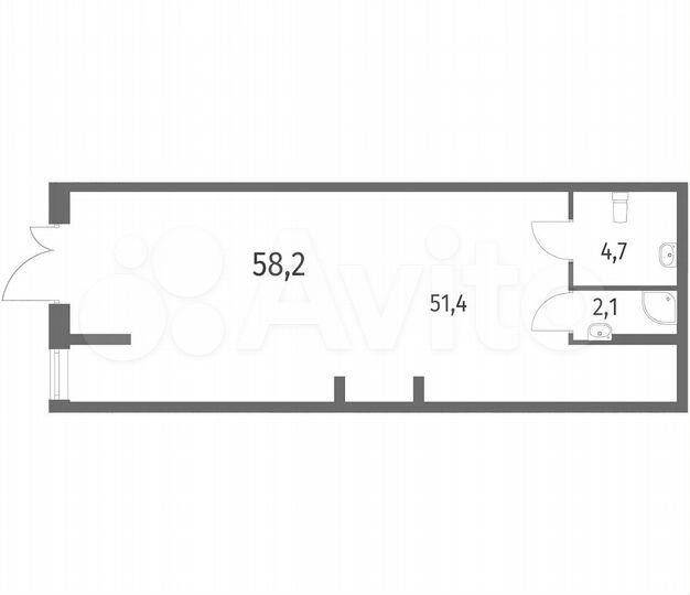Продам торговое помещение, 58.2 м²