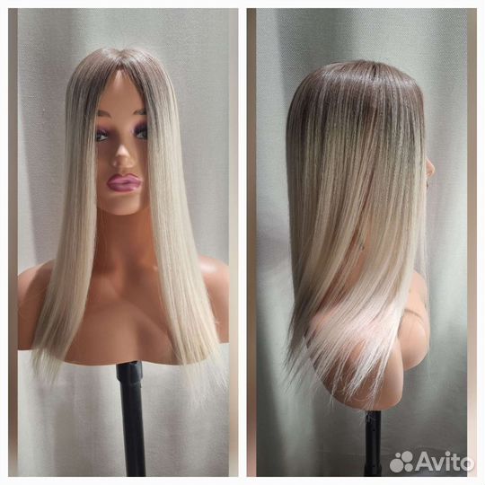 Накладка из натуральных волос блонд