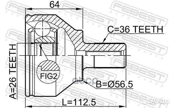 Шрус внешний перед прав/лев 2710S40II Febest