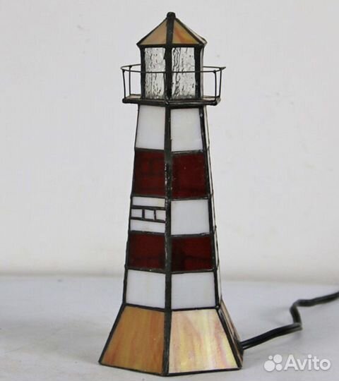 Маяк светильник тиффани стекло лампа