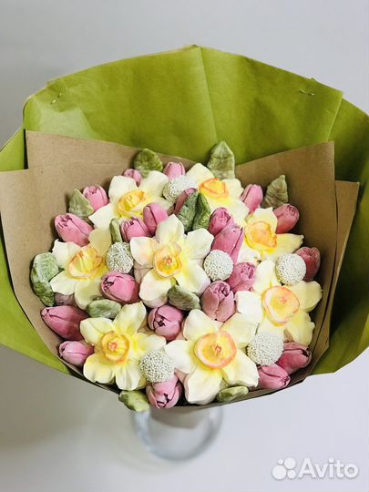 Подарок.Букет зефирных цветов/конфеты/игрушки