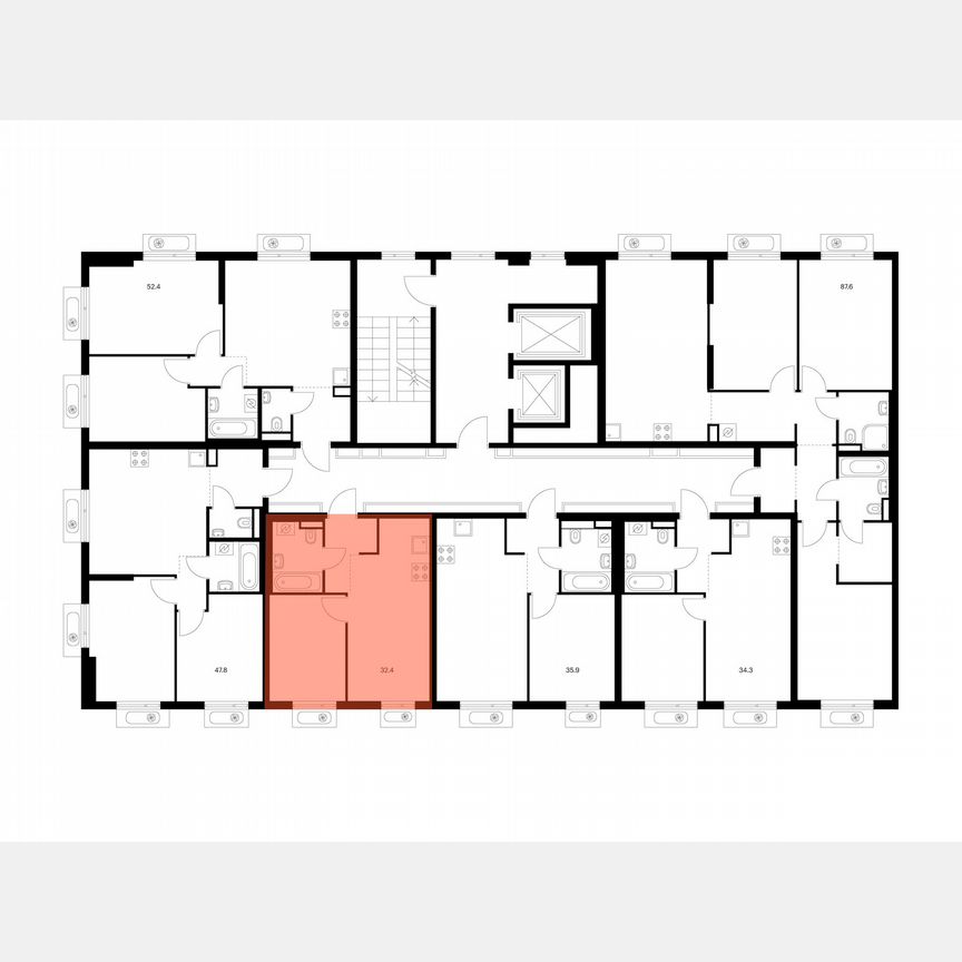 1-к. квартира, 32,4 м², 14/15 эт.