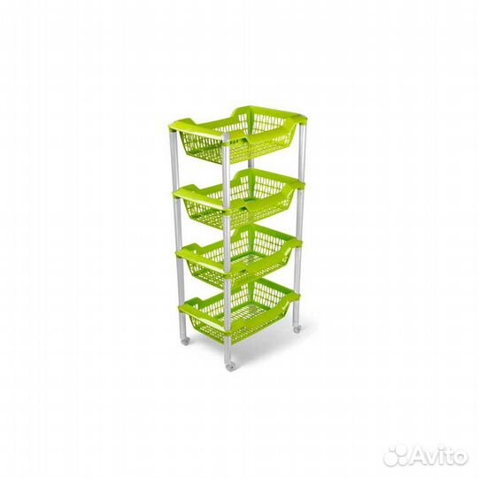 Этажерка 4 корзины Джета 440x304x896 мм на колесик