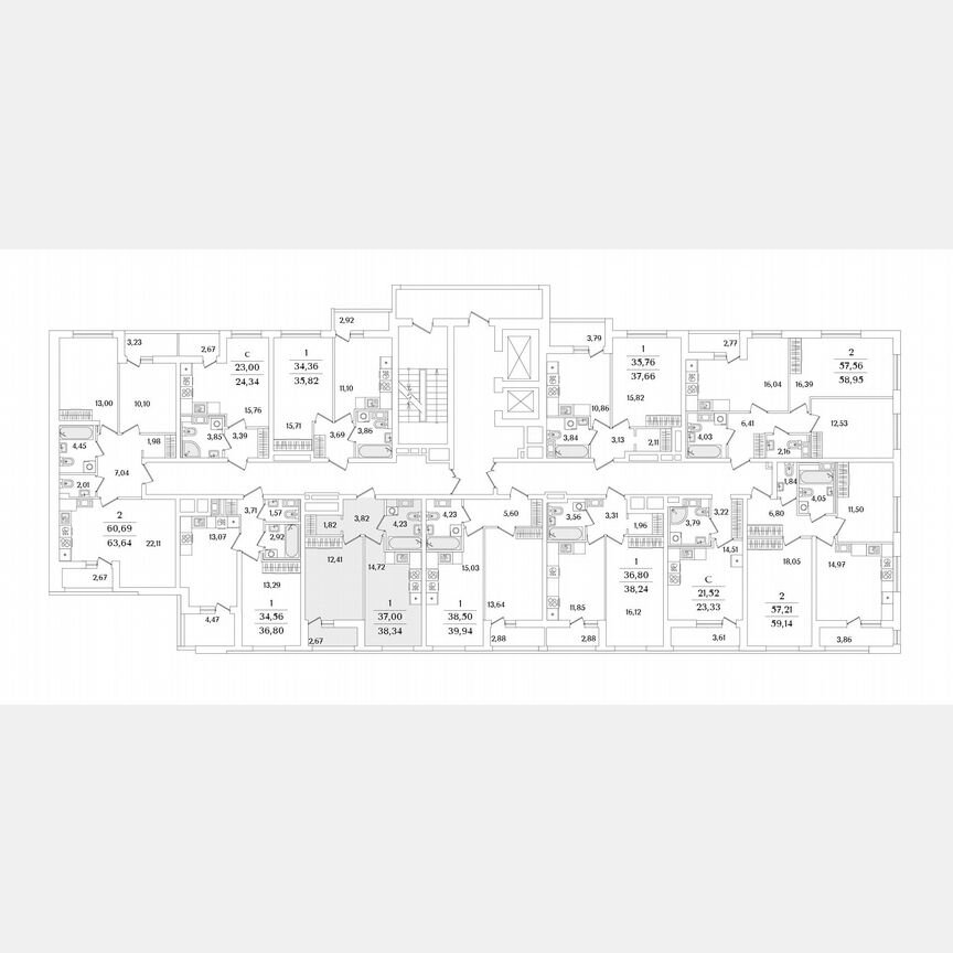 1-к. квартира, 38,3 м², 3/17 эт.