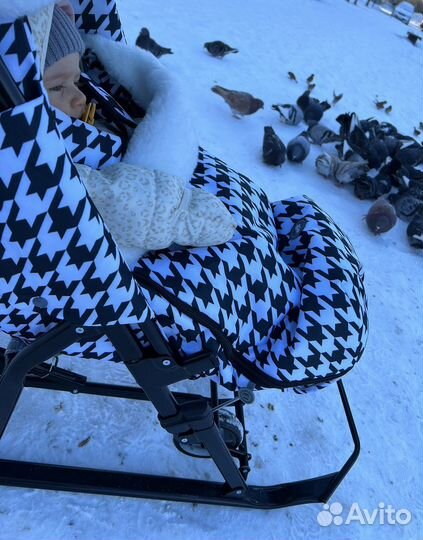 Санки коляска nika