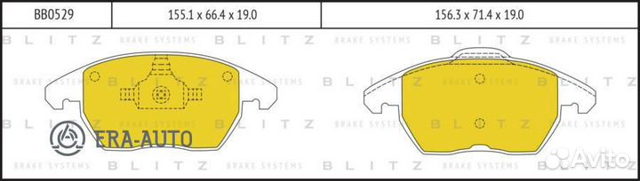 Blitz BB0529 Колодки пер.citroen C4 04/ peugeot 307 03