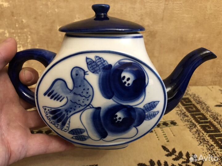 Пара: Чайничек и сахарница Гжель