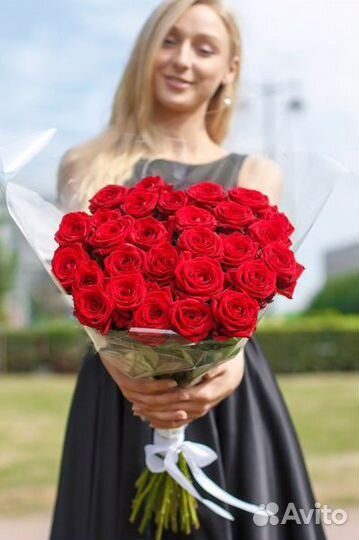 15 роз, Букет из 15 красных роз, доставка роз