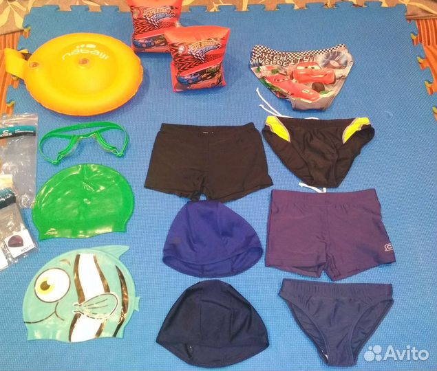 Плавки от 2х до 7лет, шапочки, нарукавники