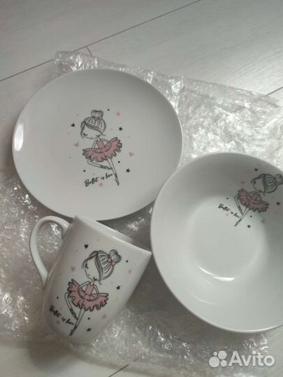 Набор детской посуды новый