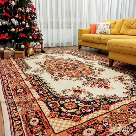 Ковер шерстяной 200х290 мягкий пушистый СССР палас