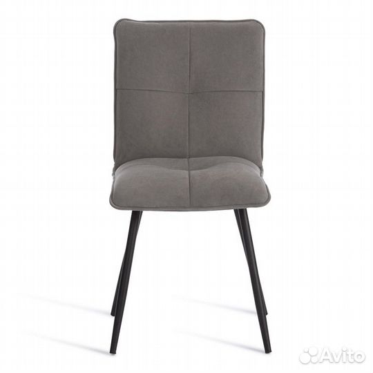 Стул обеденный Sweet флок, серый/черный