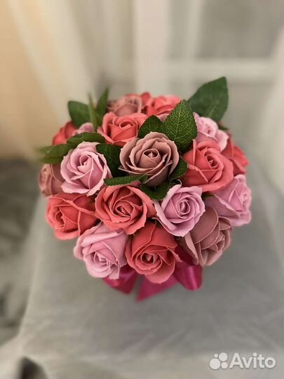 Букет из мыльных роз