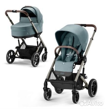 Коляска Cybex Balios S Lux Sky Blue-mid blue 2в1