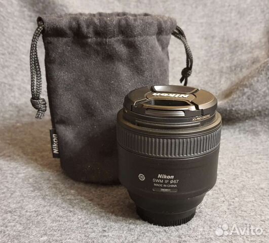 Объектив Nikon 85mm f1.8G+бленда и сумочка