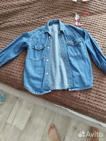 Джинсовая рубашка детская