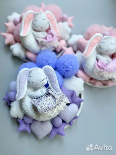 Мобиль новый на кроватку ручной работы из фетра