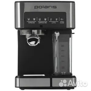 Кофеварка рожковая Polaris PCM 1541E серый