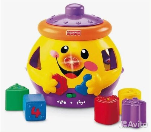Книжка с песнями и сортер горшочек fisher price