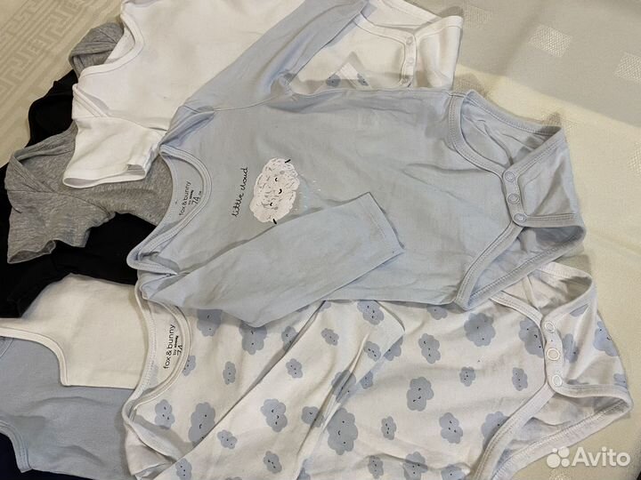 Пакет вещей (боди )для мальчика 80 H&M (9-12м)