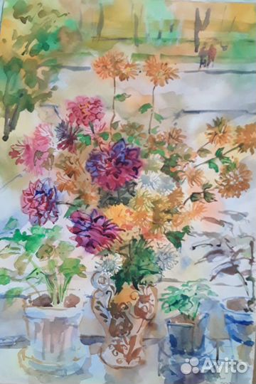 Акварель цветы