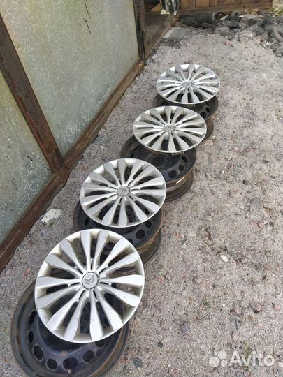 Оригинальные диски + колпаки Citroen C4