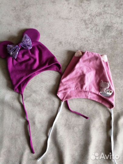 Шапки на весну для девочки 44-46