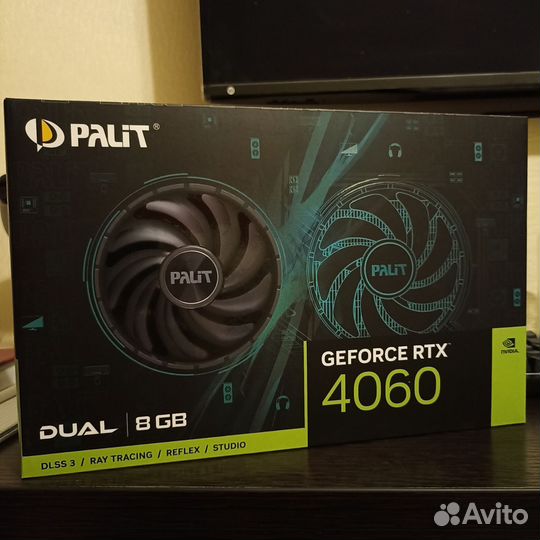 Видеокарта Palit RTX 4060 Dual 8гб 